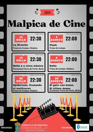 cine de veran en Malpica