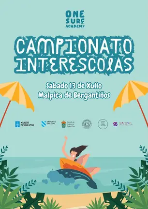 cartel campionato surf interescolas malpica