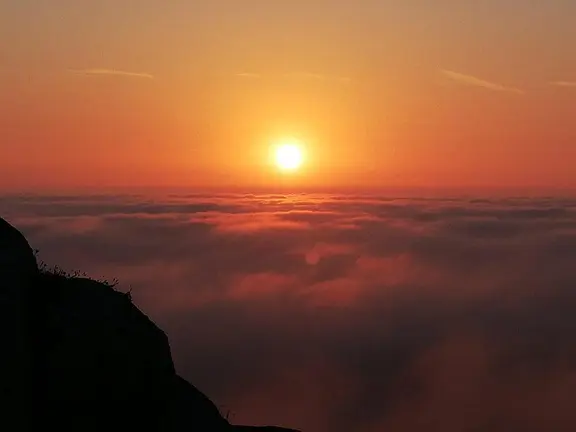 Solpor dende o Semaforo de Fisterra