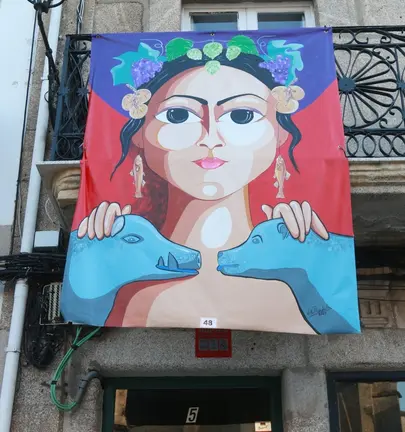 Lona de Viki Rivadulla ganadora da Balconada de Betanzos 2024