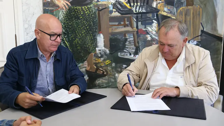 Xose regueira co alcalde da laracha