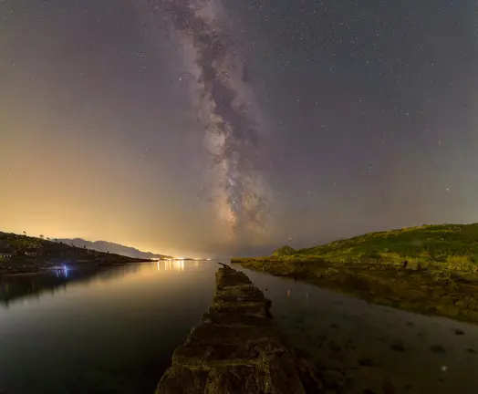 Foto da via lactea dende Canelinas de Fins Eirexas