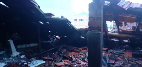 INCENDIO na rúa Álvarez de Sotomayor, Carballo