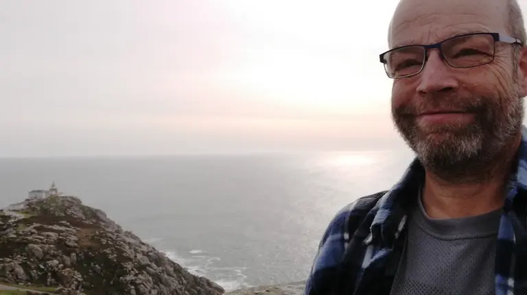 Steffen A. Pfeiffer no Cabo Fisterra