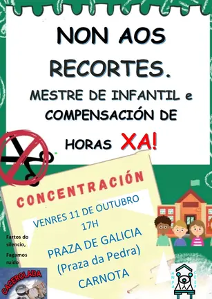 Cartel concentracion carnota recortes