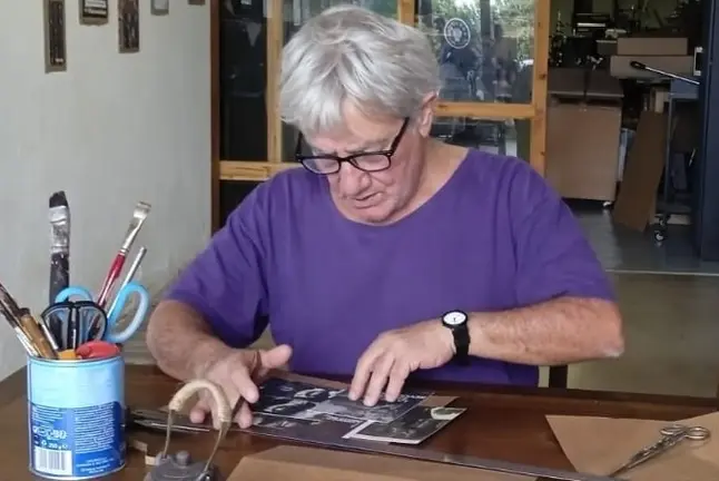 Xaquin Silva traballando