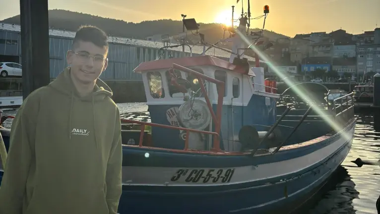 Damián Silva, “Reca”, o patrón máis novo de España é de Fisterra