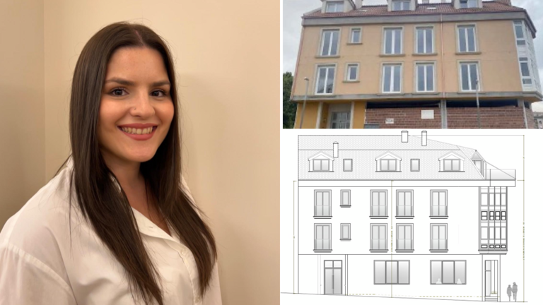 Noelia Oanes Romero e o seu proxecto un edificio de Vimianzo