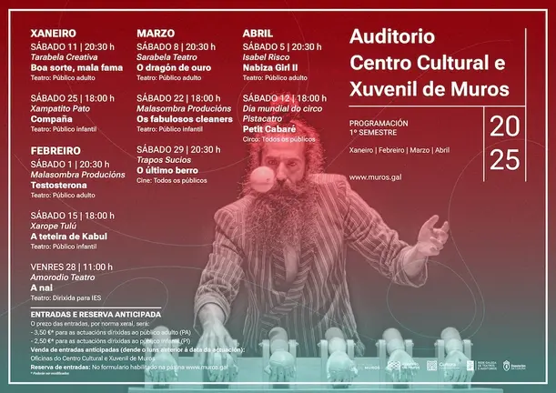 PROGRAMACION SEMESTRE Auditorio Muros