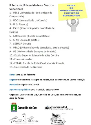 Feira de Universidades en Cee