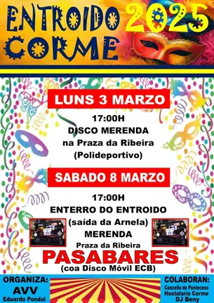 Cartel Entroido Corme 2025
