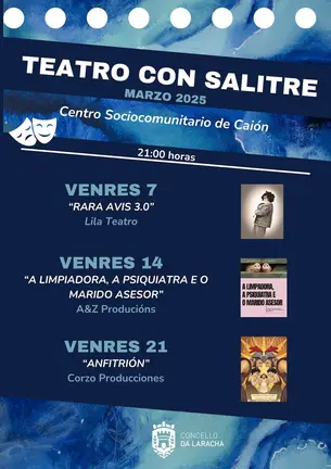 Cartel programa Teatro con salitre Laracha 2025