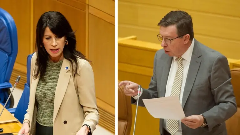 A Conselleira Maria Martinz Allegue e o socialista Carlos López Font