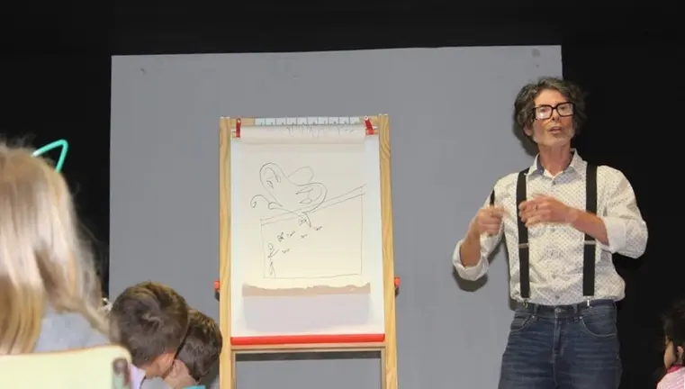 Nando Leston no CEIP de Carnota