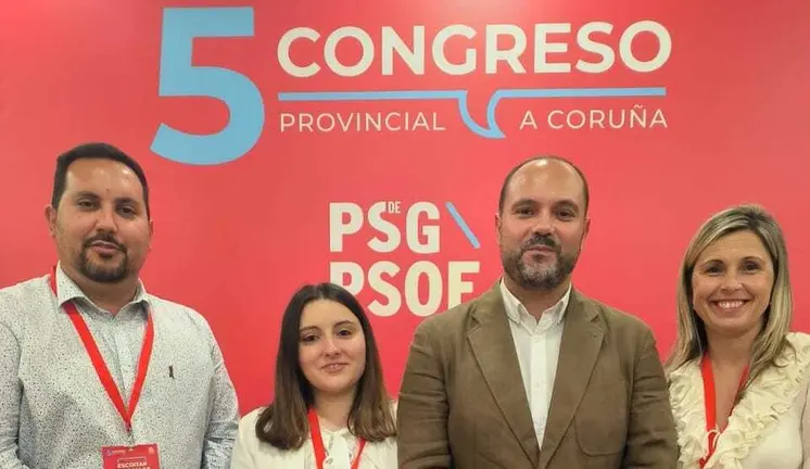Iago TOba Sheila Rial e Monica Rodiguez no PSOE provincial