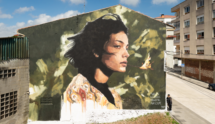 Mural de Tamara Alves no Rexenera Fest Carballo 2024