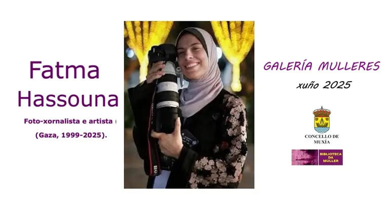 cartel FATMA HASSOUNA Galeria Mulleres Muxia xuno 2025