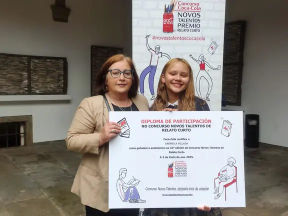 GABRIELA COA PROFESORA DE GALEGO