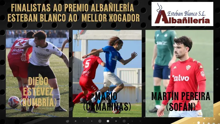 Finalistas Mellor Xogador Gala Futbol da Costa 2025