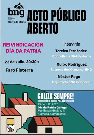 Cartaz acto comarcal Día Patria