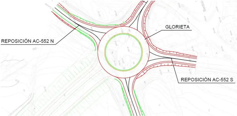 Proxecto da rotonda en Berdoias