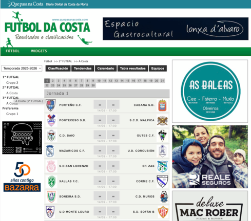 Liga da costa en futboldacostacom