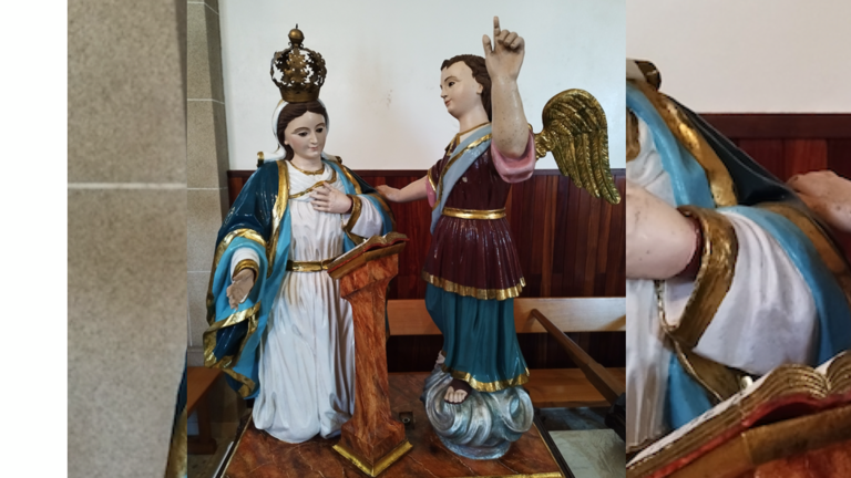 Imaxe da patroa da parroquia de Ferreira-Coristanco- Virxe da Anunciación 