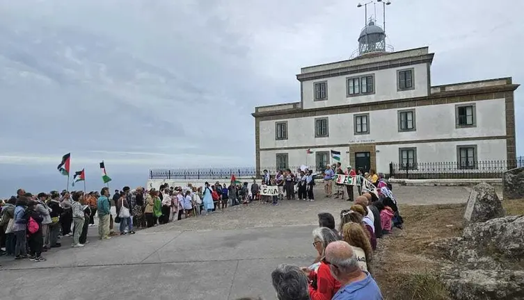 Palestina libre en Faro Fisterra