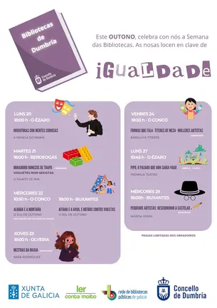 2025 outono nas bibliotecas Dumbria