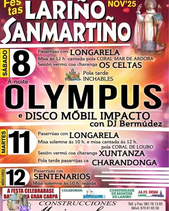 Festas de Sn Martino de Larino-Carnota 2025