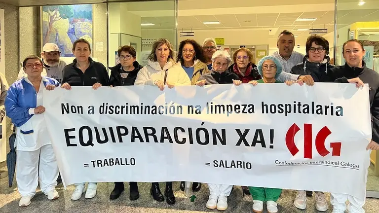 Traballadores limpeza Hospital CIG
