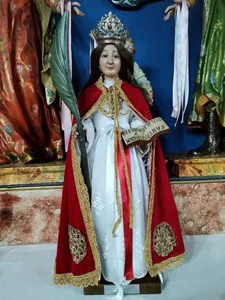 Talla procesional de Santa Baia, patroa de Castro, de finais do século XIX