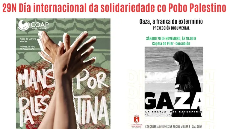 actos polo Dia por Palestina en Cee e Corcubon