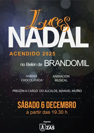 CARTEL ZAS - O Concello de Zas inaugura o Nadal co tradicional acendido do Belén de Brandomil