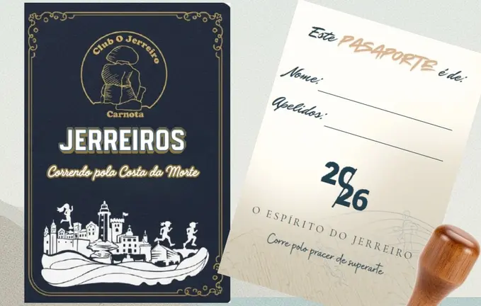 pasaporte jerreiro correndo pola Costa da morte