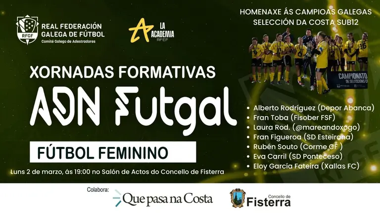 Charla Futfem da Costa QPC-RFGF-HOMENAXE ÁS CAMPIONAS GALEGAS COA SELECCIÓN DA COSTA SUB12