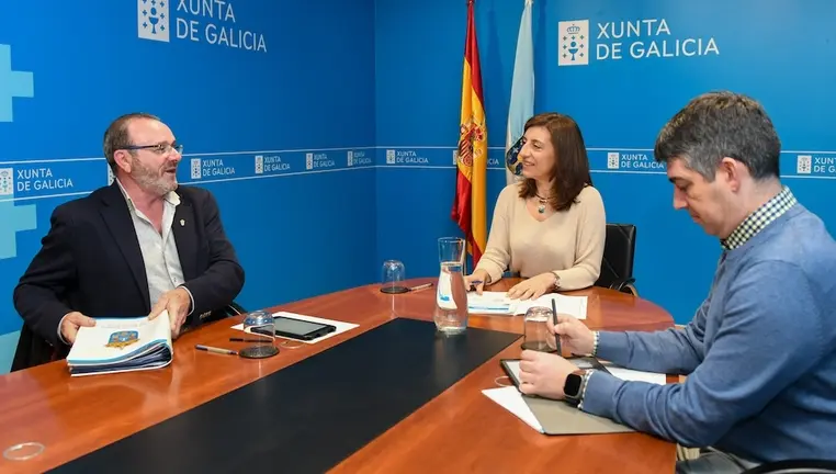 Eduardo Parga coa Conselleira de MA saneamentos