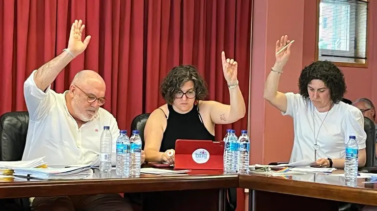 Membros do BNG de Laxe en pleo