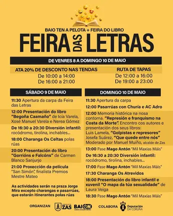CARTEL ZAS - O Concello de Zas impulsa o comercio local e a cultura coa celebración da Feira das Letras