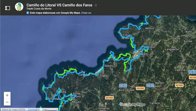 Camiño dos Faros vs Camiño do Litoral