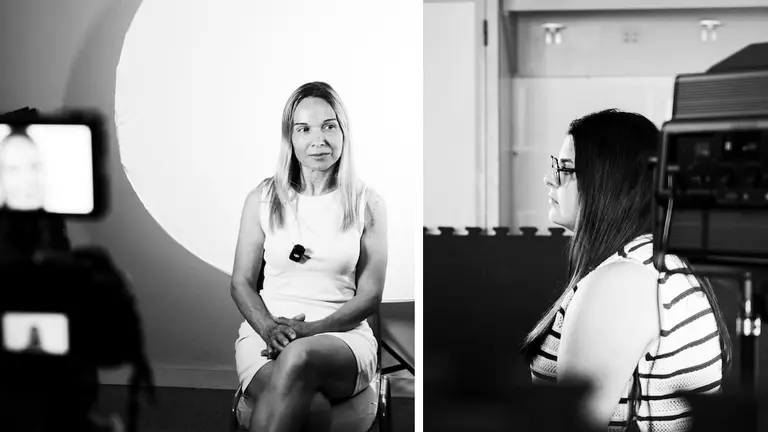 Julia e Virgi no proxecto Interferencias EL-ELA en Ponteceso