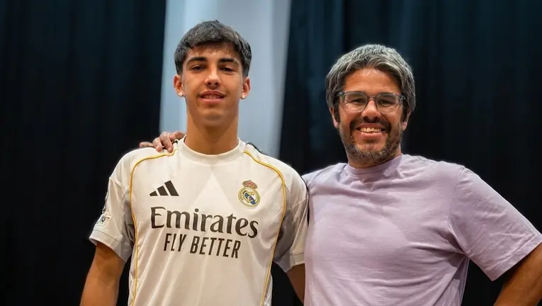 Raul Lema con Ubaldo Cerqueiro en Mazaricos