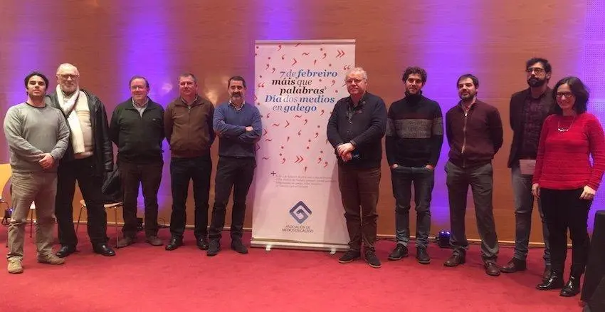 Alguns representantes dos membros da AMEGA na Gala do Dia dos Medios en Galego copia