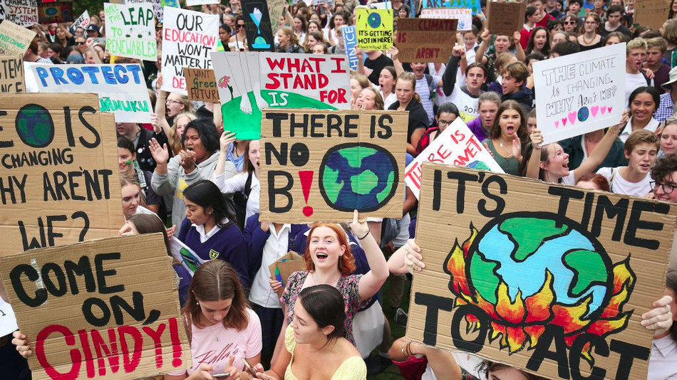 Unha das imaxes das manifestacions por todo o mundo ante a Emerxencia Climatica