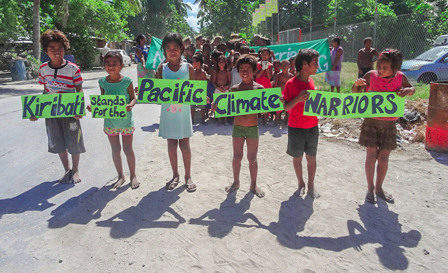 Loita escolar contra a Emerxencia Climatica no Pacifico