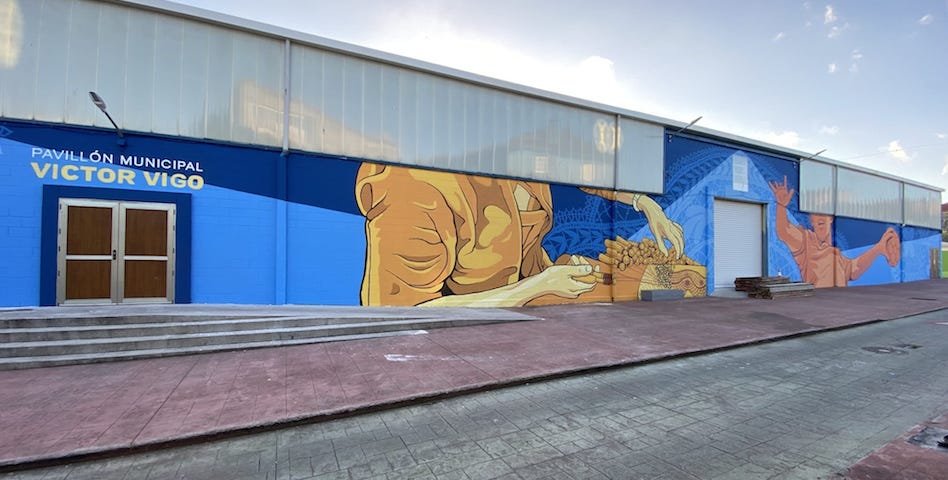 Mural Pavillón Victor Vivo de Colectivo Mutante