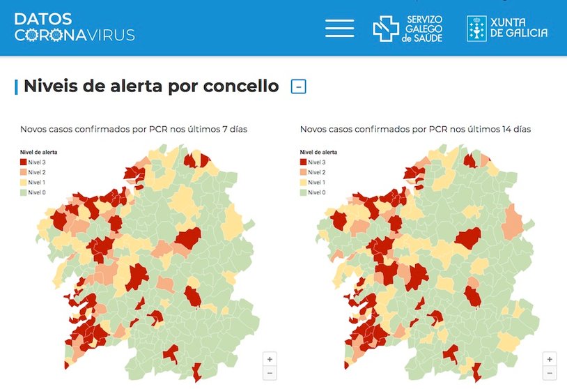 Mapa COVID Galicia 06-11-2020