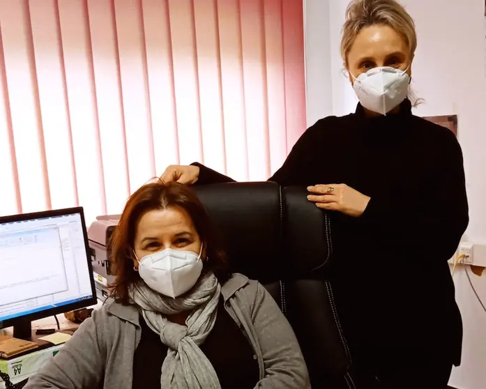 María Del Carmen Espasandín Lema e Lara Rod de las Heras no CIM ZAS
