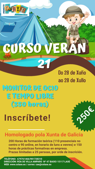 Cartel curso monitor colaxe junio