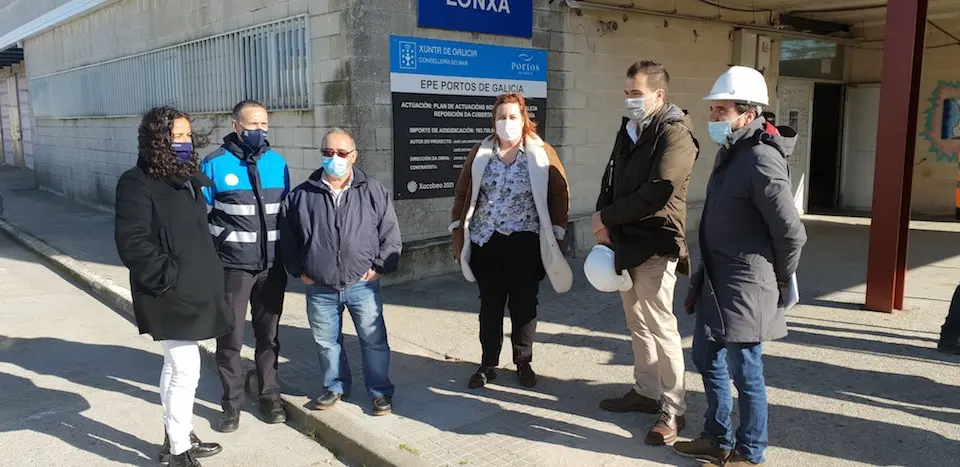 20211117 visita presidenta Portos ao porto de Muxía